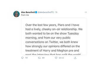 El comunicado que publicó en