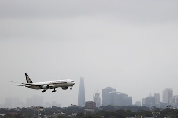 El aeropuerto de Sídney, Australia,
