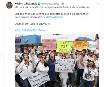 La senadora se unió a