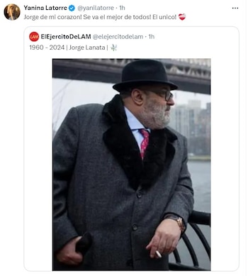 La dedicatoria de Yanina Latorre