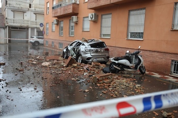 Daños provocados por el terremoto el pasado sábado en Armilla, Granada. (EFE/ Pepe Torres)