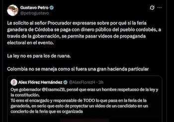 Gustavo Petro - crédito @petrogustavo/X