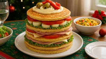 Receta de torre de panqueques