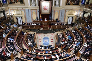 Victoria Villarruel y senadores junto al rey de España