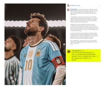El mensaje de Cristiano Ronaldo a Messi tras su despedida