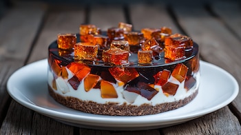 Gelatina de mosaico con relleno