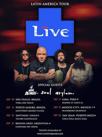Live y Soul Asylum se presentarán juntos en Lima el 17 de septiembre en el Duomo de Costa 2
