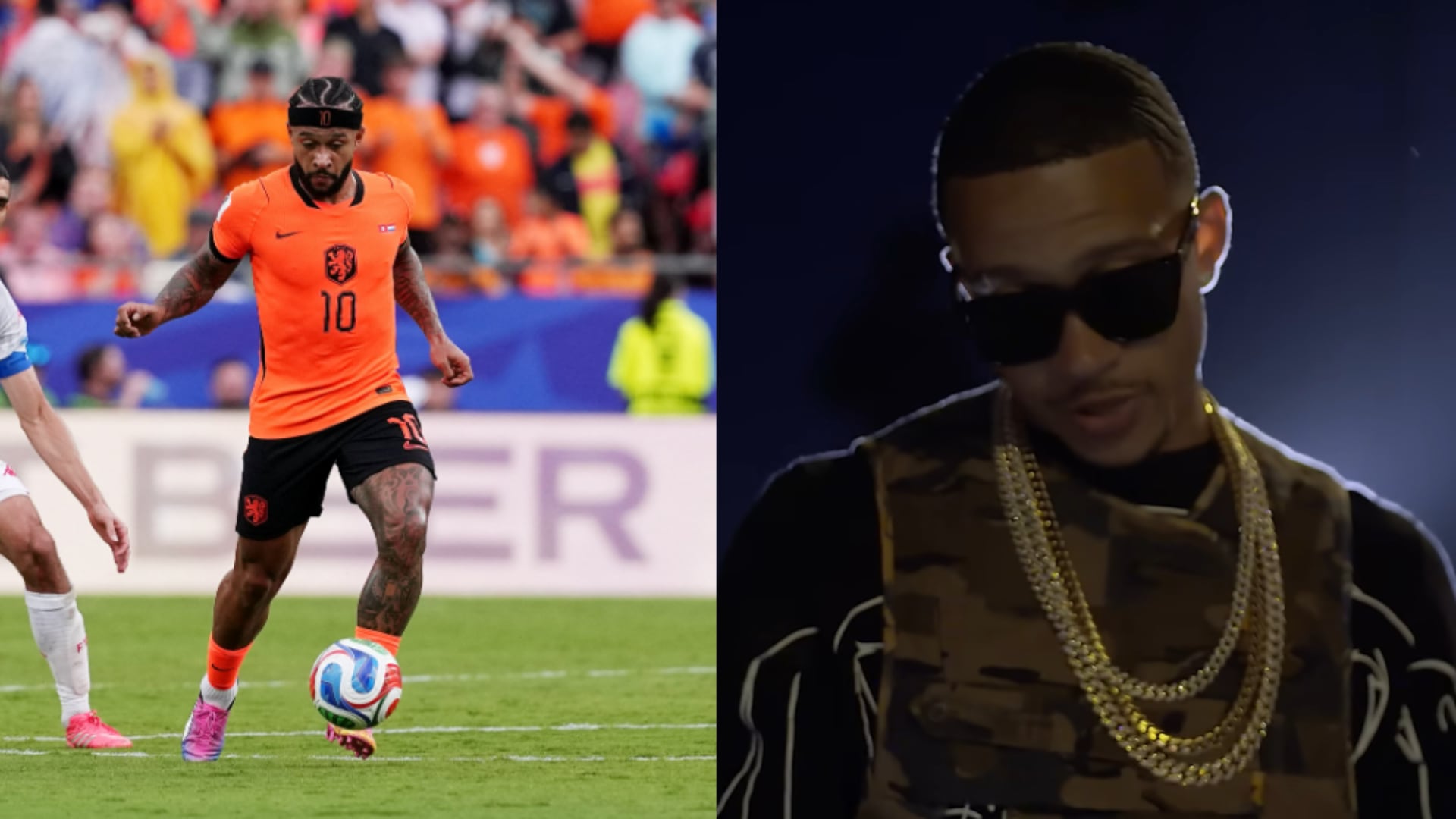 Memphis Depay incursionó en el rap en 2017 con “LA Vibes” y su tema “No Love” superó los 20 millones de visualizaciones en YouTube (YouTube:@memphisdepay9632)
