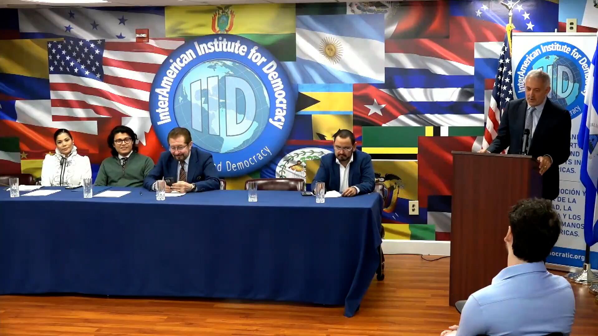 Richarte habló en el foro “Lucha contra la impunidad de la dictadura de Nicaragua” del Interamerican Institute for Democracy en Miami el 6 de mayo de 2025