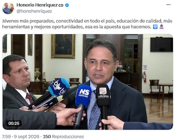 Honorio Henríquez impulsa educación digital y mayor conectividad en los municipios - crédito @honohenriquez/X