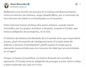 - crédito @ODBenavidesA/X