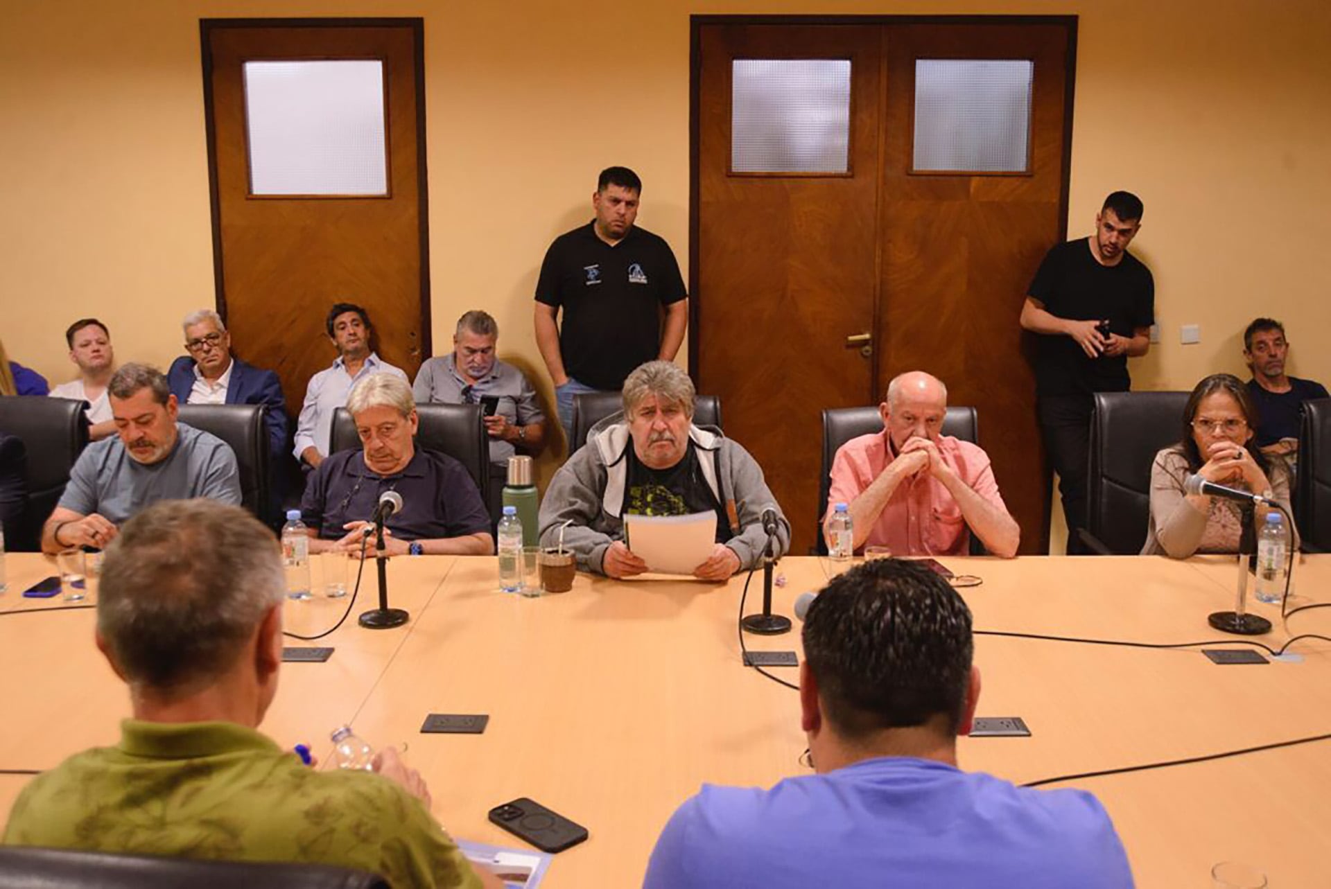 Abel Furlán y otros sindicalistas de la industria, en la reunión con la CGT del 17 de diciembre