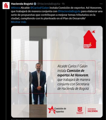 Carlos Fernando Galán encabezó la presentación de una comisión para colaborar con la Secretaría de Hacienda - crédito Secretaría de Hacienda