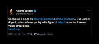 El mensaje de Antonio Spadaro,