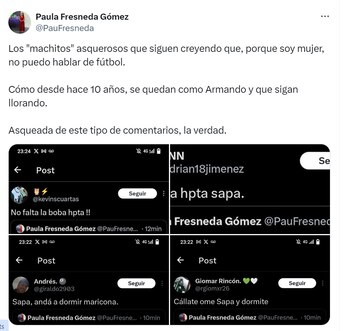 La periodista expuso los insultos