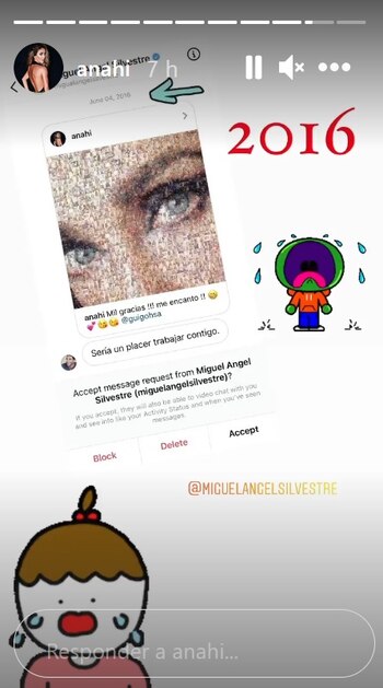 Anahí mostró una captura de