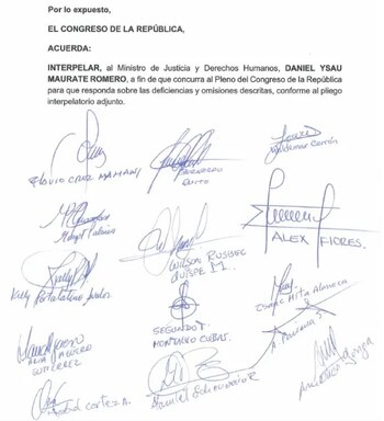 Segunda moción de interpelación contra