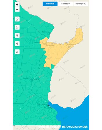 Alertas en dos provincias del