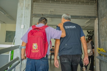 Antenor Yarihuamán Campos de 62 años es padre de tres hijos y tiene una discapacidad física severa
