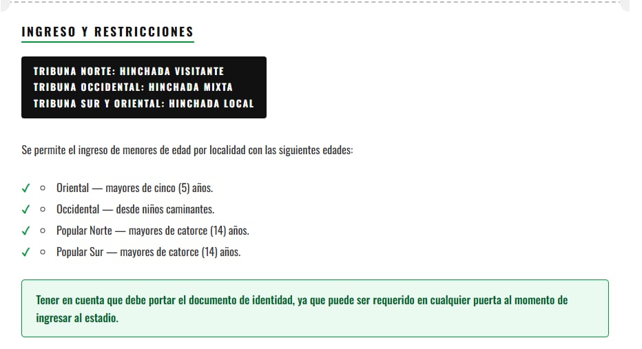Las recomendaciones y el ingreso para el clásico paisa entre Atlético Nacional y Deportivo Independiente Medellín - crédito Tribuna Verde.com