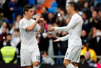 James Rodríguez compartió camerino junto a Cristiano Ronaldo en el Real Madrid desde 2014 hasta 2017-crédito @realmadrid/X