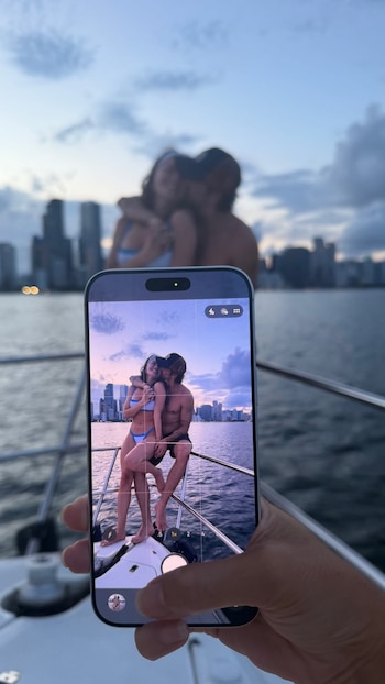 La primera salida náutica de Sofía Jujuy y su novio en Miami
