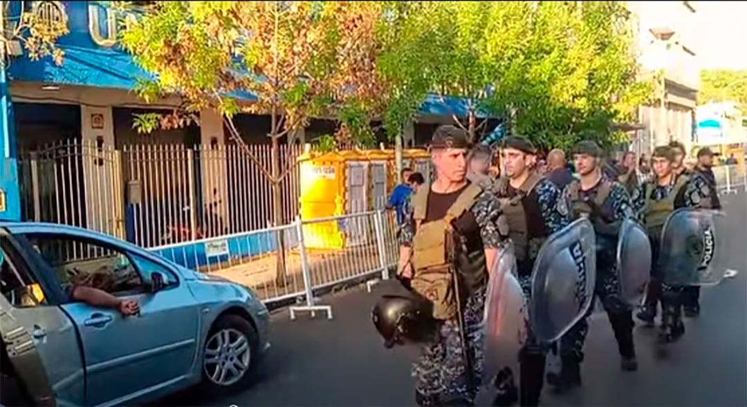 Fuerte operativo de seguridad por las elecciones en la sede de la UOM Zárate-Campana