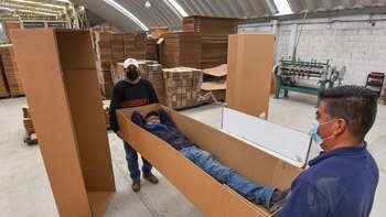 Ataúdes de cartón: crudo retrato