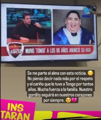 Despedida de Tongo. Instagram.