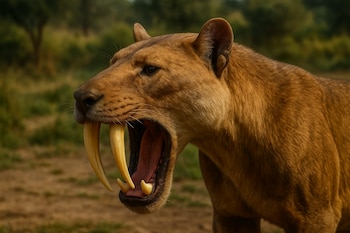 El colmillo fósil hallado en