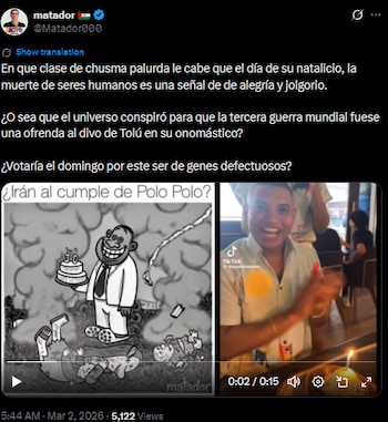 Matador publicó video de Polo