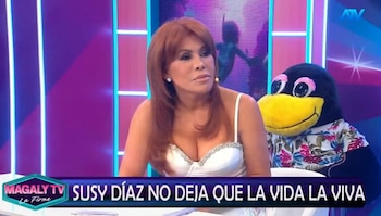 Susy Díaz cuenta cómo nació su romance con Andy V y por qué terminó regresando con el ‘Mero Loco’. Captura: Magaly TV: La Firme.