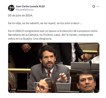 El congresista Juan Carlos Losada