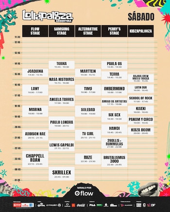 Lollapalooza Argentina 2026: los horarios