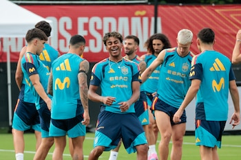 El extremo español llegó al Mundial con una lesión de isquiotibiales, jugó minutos progresivos ante Cabo Verde, Arabia Saudí y Uruguay (EFE)