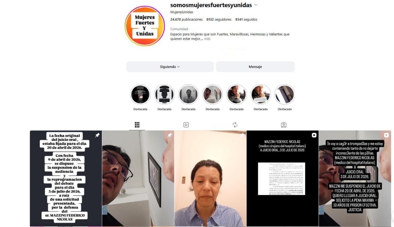 Después de años de mantener el caso en el ámbito judicial, Lorena decidió exponerse públicamente desde una cuenta de Instagram que creó para hablar sobre la violencia de género