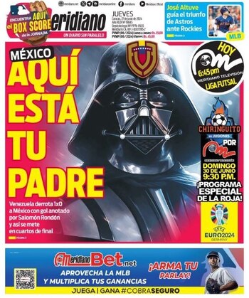 Encabezado de la prensa venezolana