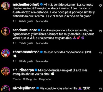 Las condolencias de los artistas