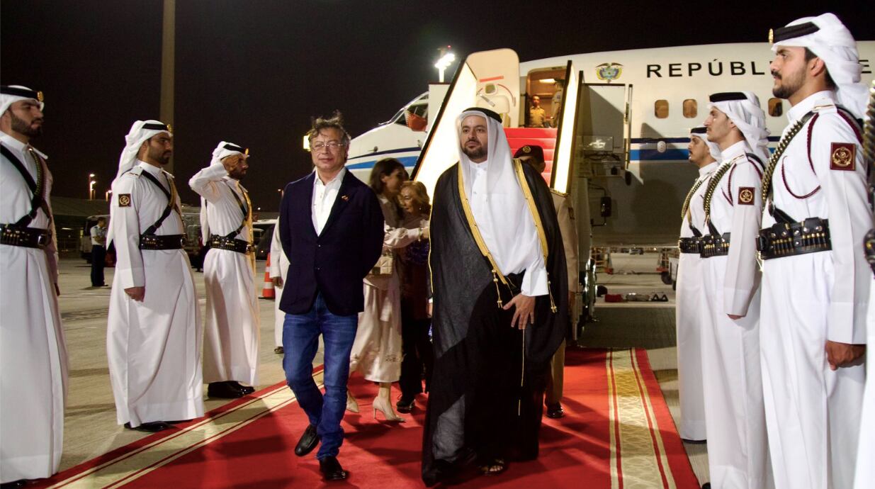 El presidente de la República, Gustavo Petro, estuvo en Oriente Medio en Doha y Catar, e hizo parte de su gira internacional - crédito Presidencia