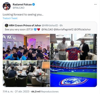 Trino de Radamel Falcao sobre