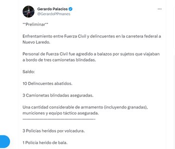 Los reportes fueron compartidos por