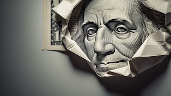 Abstracción de papel plegado con