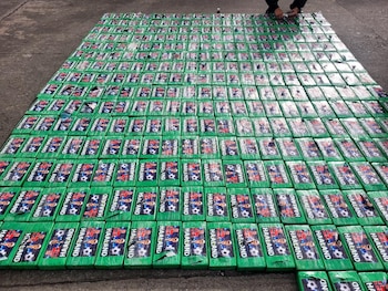 La imagen de Erling Haaland estaba en los 370 bloques de cocaína incautados en Tulcán