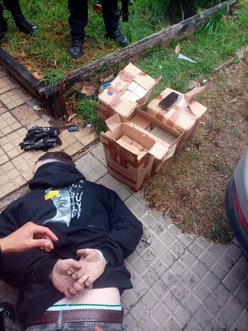 El conductor tras ser aprehendido