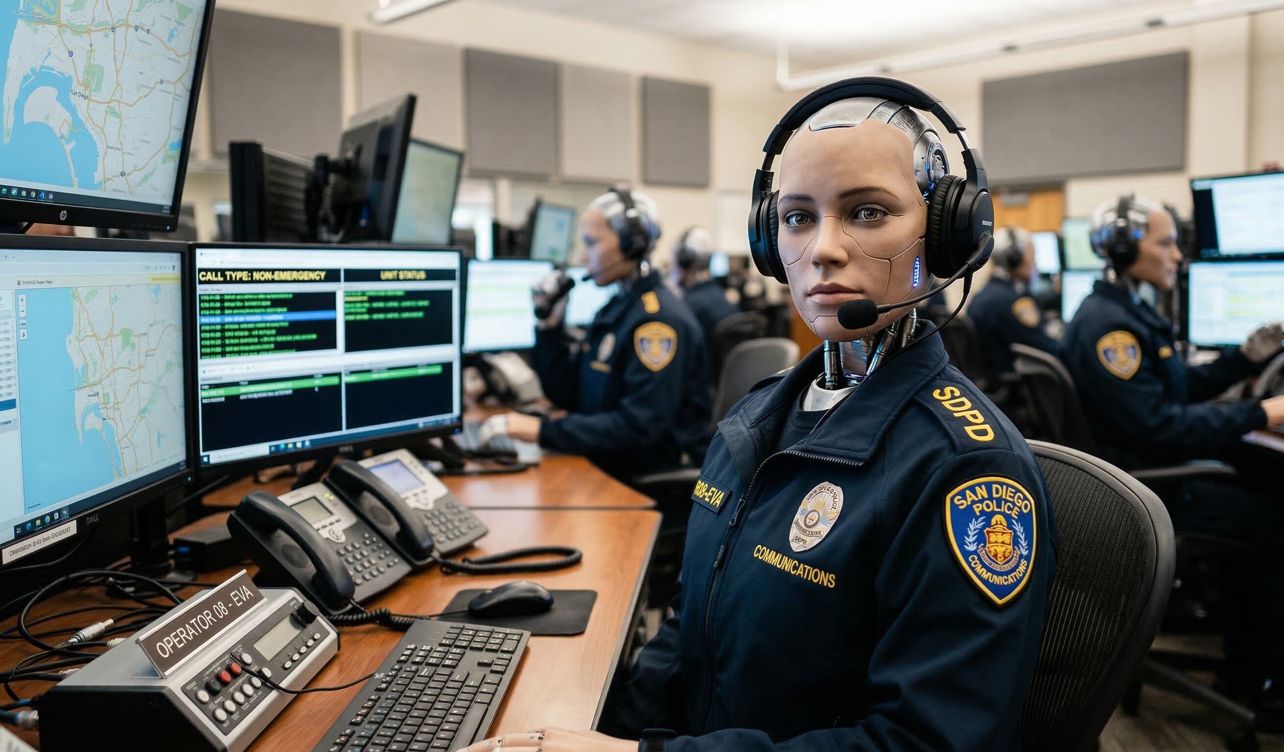 Un nuevo sistema automatizado redefine la gestión de llamadas en la central policial del condado (Imagen Ilustrativa Infobae)