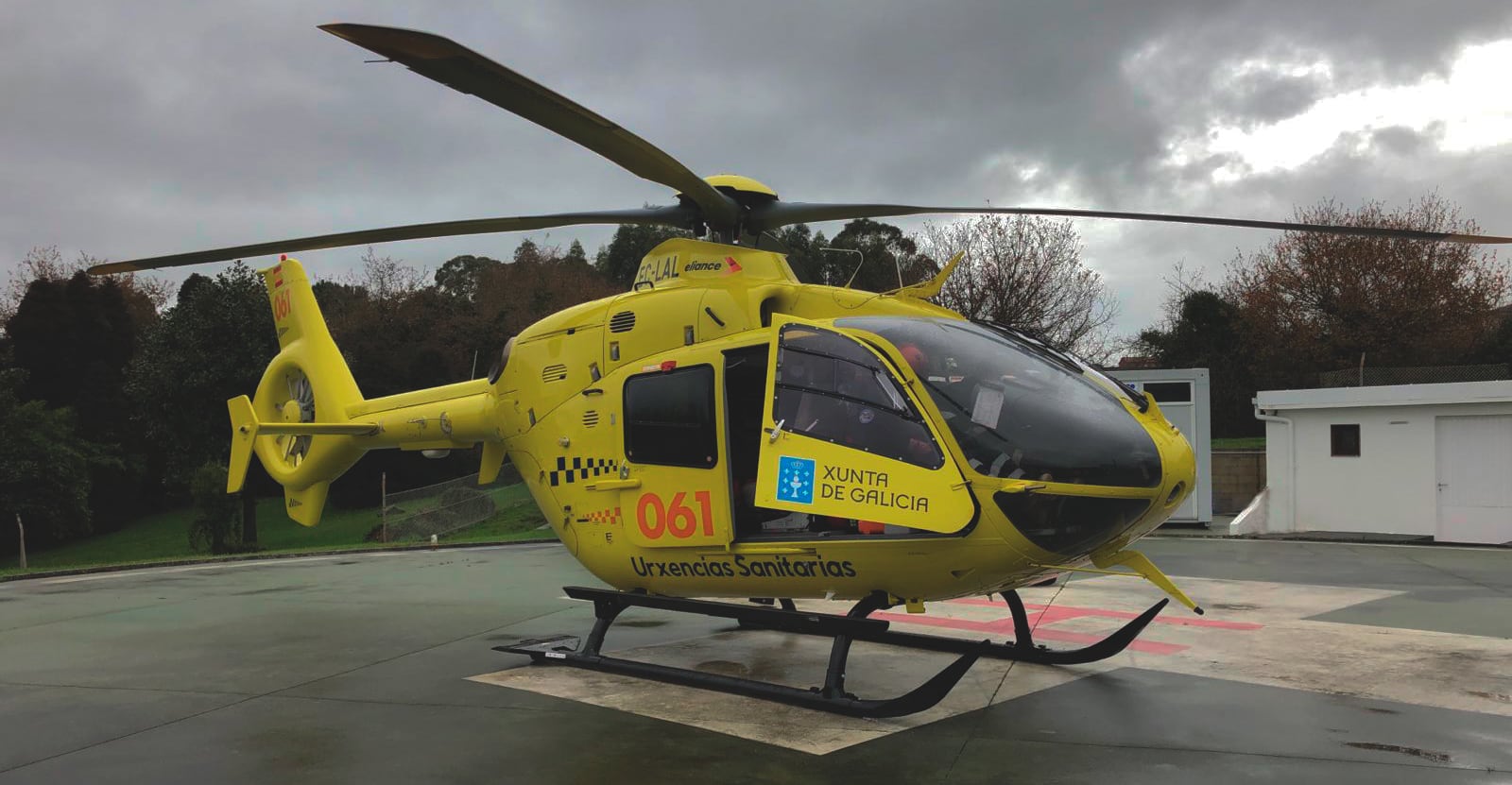 Helicóptero medicalizado, imagen de archivo. (Urxencias Sanitarias Galicia)