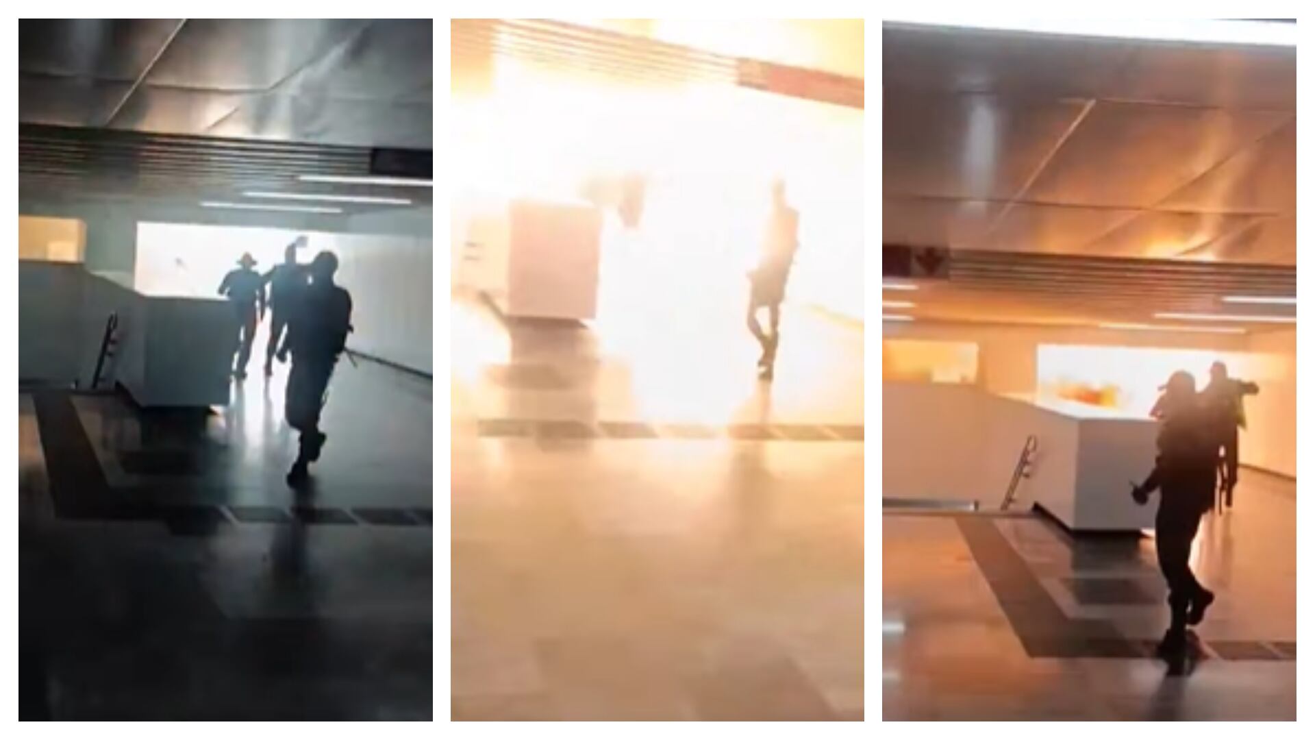 Debido a la explosión se cerró temporalmente toda la Línea que va de Observatorio a Pantitlán y se adecuaron autobuses de RTP para el traslado de usuarios Foto: Captura de pantalla
