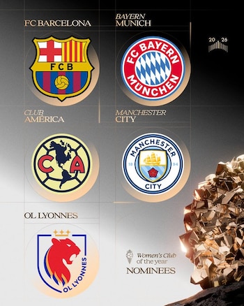 Balon de Oro: mejores equipos femeninos