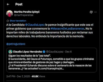 Martha Peralta contestó a las