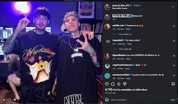La fotografía de Santa Fe Klan y Natanael Cano juntos en un estudio de grabación de Hermosillo desata especulaciones sobre una posible colaboración musical (IG)